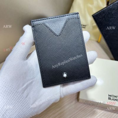 Best Copy Montblanc Sartorial Black Leather Card Package 3 Slots